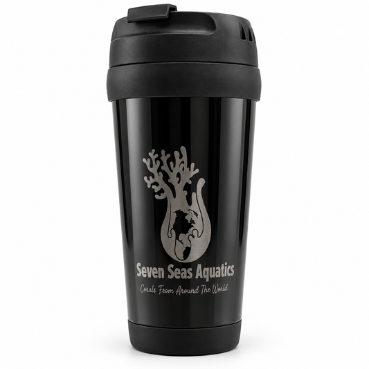 Seven Seas Aquatics Black Travel Mug