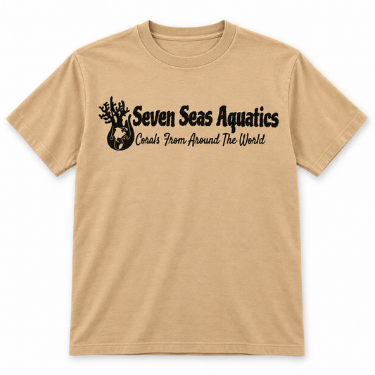 Seven Seas Aquatics Classic Logo T-Shirt in Tan