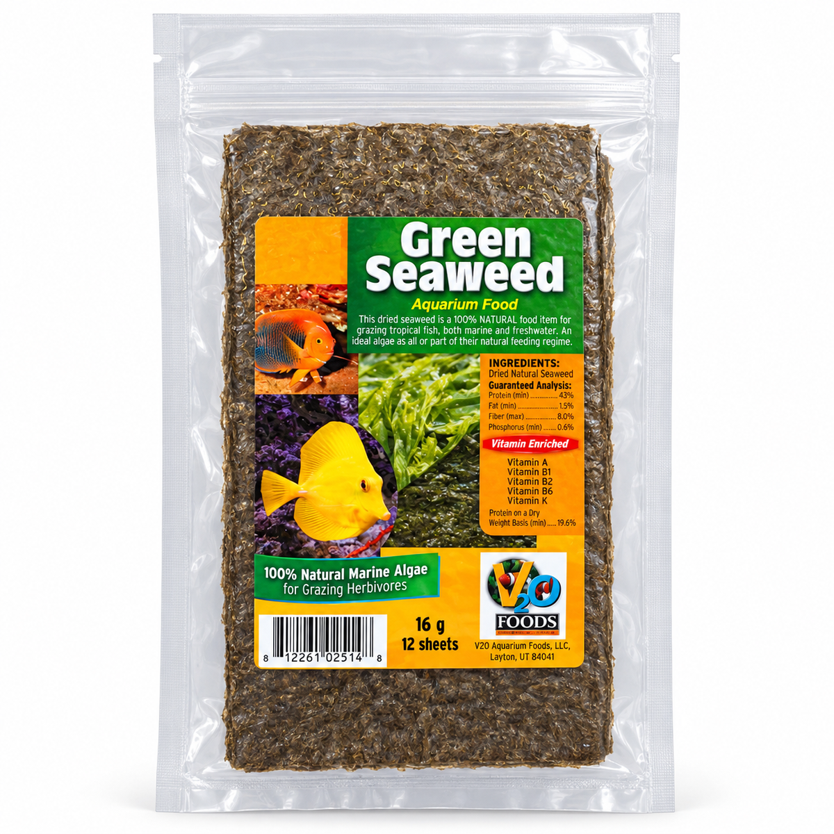 V20 Foods Green Seaweed | 16 g & 75 g